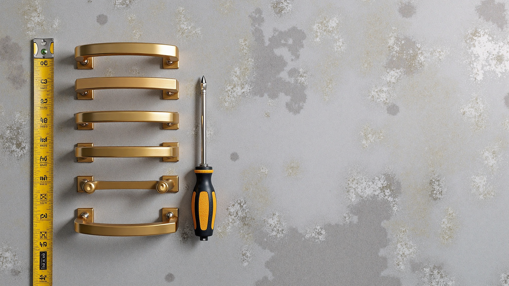 不同风格的五金拉手搭配示例